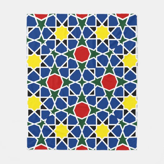 Mosaik Geometric Pattern Design Fliese Fleecedecke (Vorderseite)