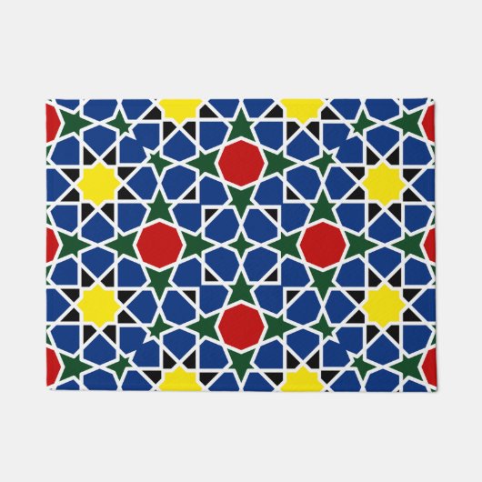 Mosaik Geometric Pattern Design Fliese Fußmatte (Vorderseite)
