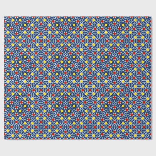 Mosaik Geometric Pattern Design Fliese Geschenkpapier (Flach)