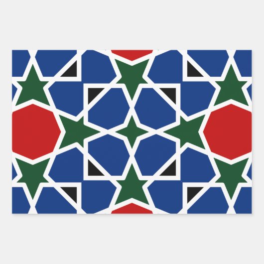 Mosaik Geometric Pattern Design Fliese Geschenkpapier Set (Vorderseite 3)