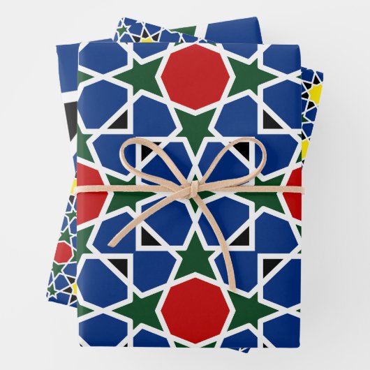 Mosaik Geometric Pattern Design Fliese Geschenkpapier Set (Beispiel)