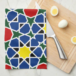 Mosaik Geometric Pattern Design Fliese Geschirrtuch