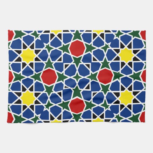Mosaik Geometric Pattern Design Fliese Geschirrtuch (Horizontal)