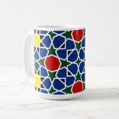Mosaik Geometric Pattern Design Fliese Kaffeetasse (Vorderseite Links)