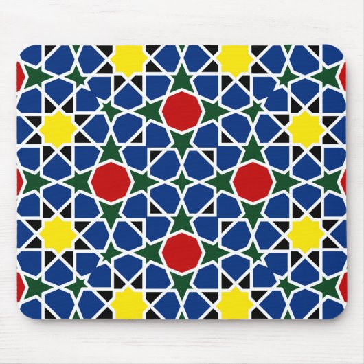 Mosaik Geometric Pattern Design Fliese Mousepad (Vorne)