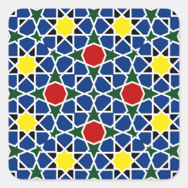 Mosaik Geometric Pattern Design Fliese Quadratischer Aufkleber
