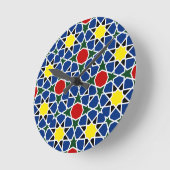 Mosaik Geometric Pattern Design Fliese Runde Wanduhr (Winkel)