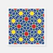 Mosaik Geometric Pattern Design Fliese Serviette (Vorderseite)