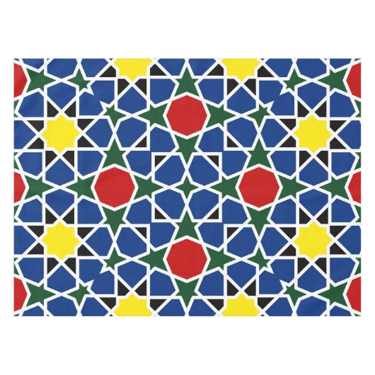Mosaik Geometric Pattern Design Fliese Tischdecke (Vorderseite (Horizontal))