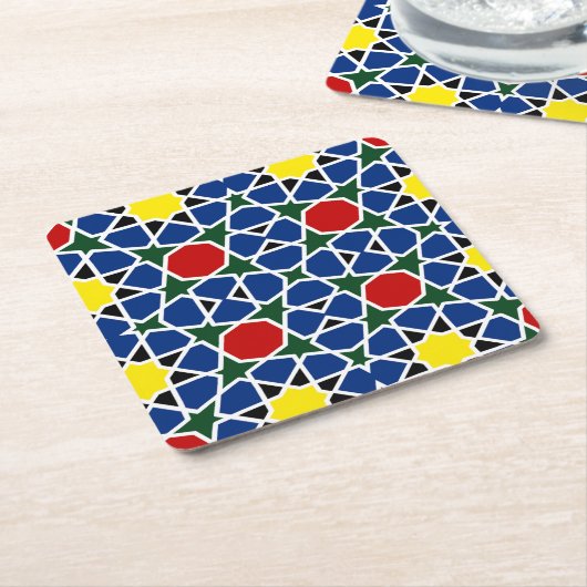 Mosaik Geometric Pattern Design Fliese Untersetzer (angewinkelt)