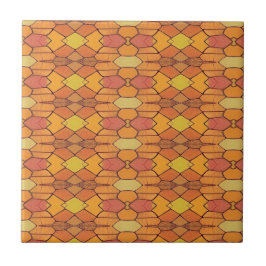 Mosaik geometrisch orange-gelb-braun kitty fliese