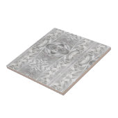 Mosaik geometrisch silberne Blattmuster Keramik Fliese (Seite)