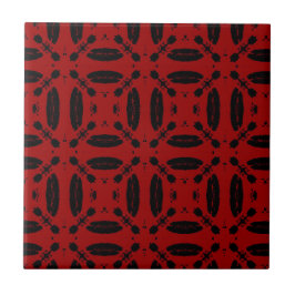 Mosaik geometrische Dekoration rot schwarz kitty S Fliese