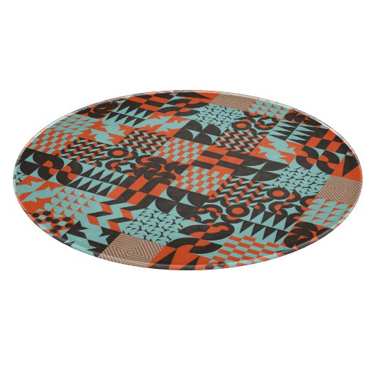 Mosaik geometrische Fliesen, nahtlos elegantes Mus Schneidebrett (Ecke)