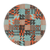 Mosaik geometrische Fliesen, nahtlos elegantes Mus Schneidebrett (Vorderseite)