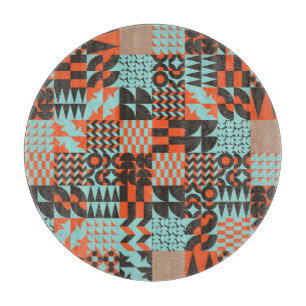 Mosaik geometrische Fliesen, nahtlos elegantes Mus Schneidebrett