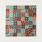 Mosaik geometrische Fliesen, nahtlos elegantes Mus Wandteppich (Vorderseite (Horizontal))