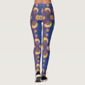 Mosaik geometrische Pflaume Gold Marine Design kit Leggings (Rückseite)