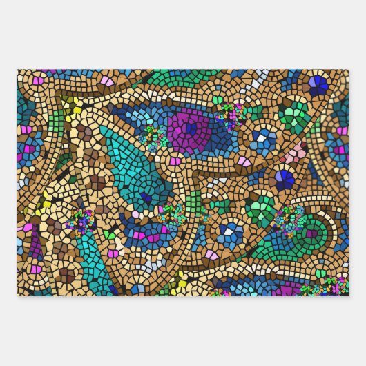 Mosaik Geschenkpapier Set (Vorderseite 3)