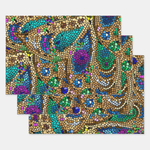 Mosaik Geschenkpapier Set