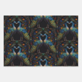 Mosaik gestanztes Glas farbenfrohe Pfauen Geschenkpapier Set (Vorderseite)