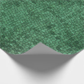 Mosaik gestanztes Glas Stil grüne Textur Muster Geschenkpapier (Ecke)