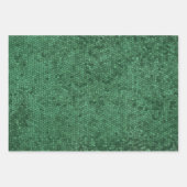 Mosaik gestanztes Glas Stil grüne Textur Muster Geschenkpapier Set (Vorderseite 3)