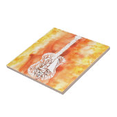 Mosaik-Gitarre Fliese (Seite)