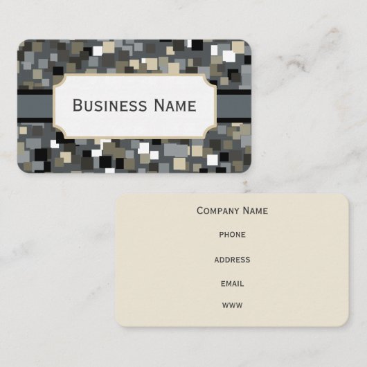 Mosaik Gray Business Card Visitenkarte (Vorne/Hinten)