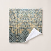 Mosaik Gray und Senfbrick Badhandtuch Set (Waschlappen)