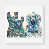 Mosaik Guitar Collection Boho Chic Magnet (Vorne)