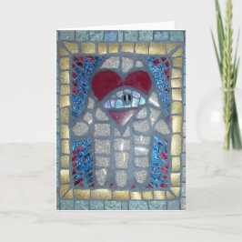 Mosaik Hamsa W/Heart und böser Blick Karte
