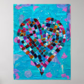 Mosaik Heart Collage Poster (Vorne)