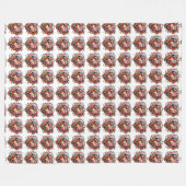 Mosaik-Herz der Liebe Fleecedecke (Vorderseite (Horizontal))