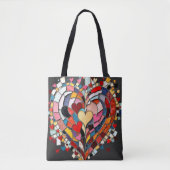 Mosaik-Herz der Liebe Tasche (Vorderseite)