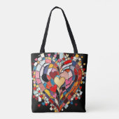 Mosaik-Herz der Liebe Tasche (Rückseite)