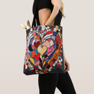 Mosaik-Herz der Liebe Tasche