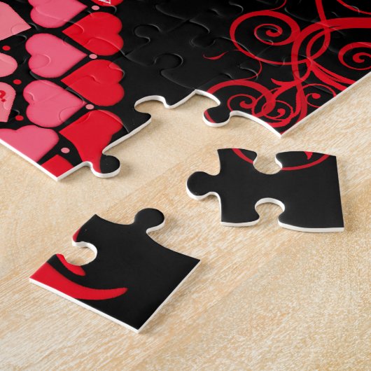 Mosaik-Herz-Heirat-Antrag-Puzzlespiel Puzzle (Seite)