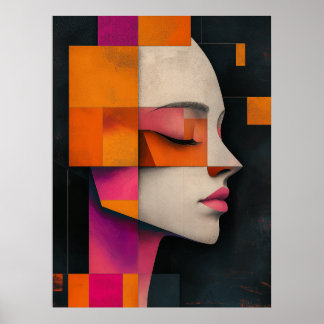 Mosaik ihrer Stille — Malerische Blöcke Poster