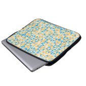 Mosaik in blau und orange laptopschutzhülle (Vorne Knopf)