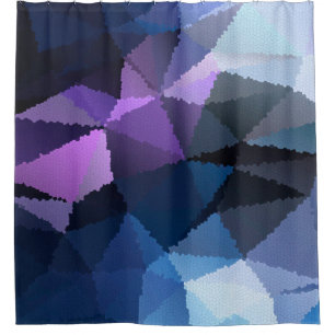 Mosaik in Blau- und Rosatönen Duschvorhang
