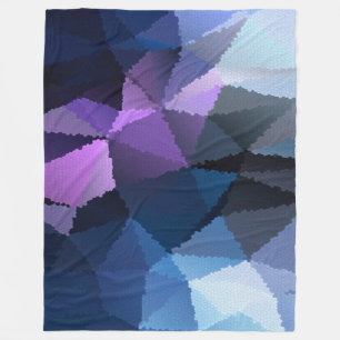 Mosaik in Blau- und Rosatönen Fleecedecke