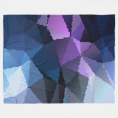 Mosaik in Blau- und Rosatönen Fleecedecke (Vorderseite (Horizontal))