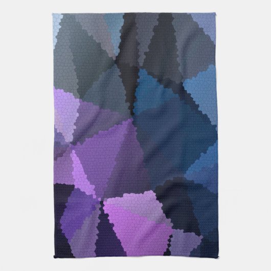 Mosaik in Blau- und Rosatönen Geschirrtuch (Vertikal)