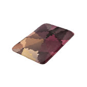 Mosaik in braun-rosa und gelben Farben Badematte (Schrägansicht)