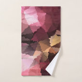 Mosaik in braun-rosa und gelben Farben Badhandtuch Set (Handtuch)