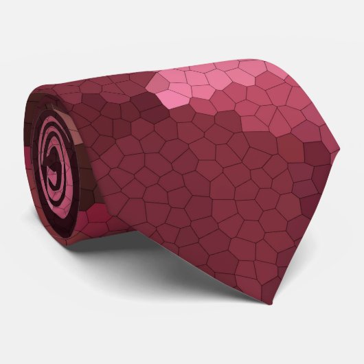 Mosaik in braun-rosa und gelben Farben Krawatte (Gerollt)