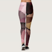 Mosaik in braun-rosa und gelben Farben Leggings (Rückseite)