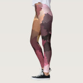 Mosaik in braun-rosa und gelben Farben Leggings (Links)