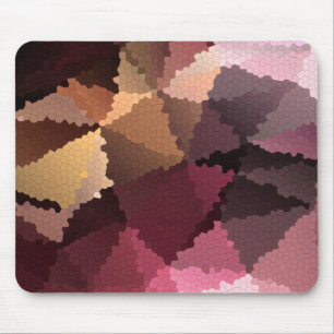 Mosaik in braun-rosa und gelben Farben Mousepad